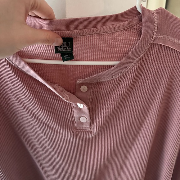 Pink Henley thermal sweater - Picture 3 of 4